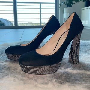 Prada Snakeskin Platform Pumps - Size 38